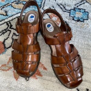 Michel M Leather Sandals Size 8